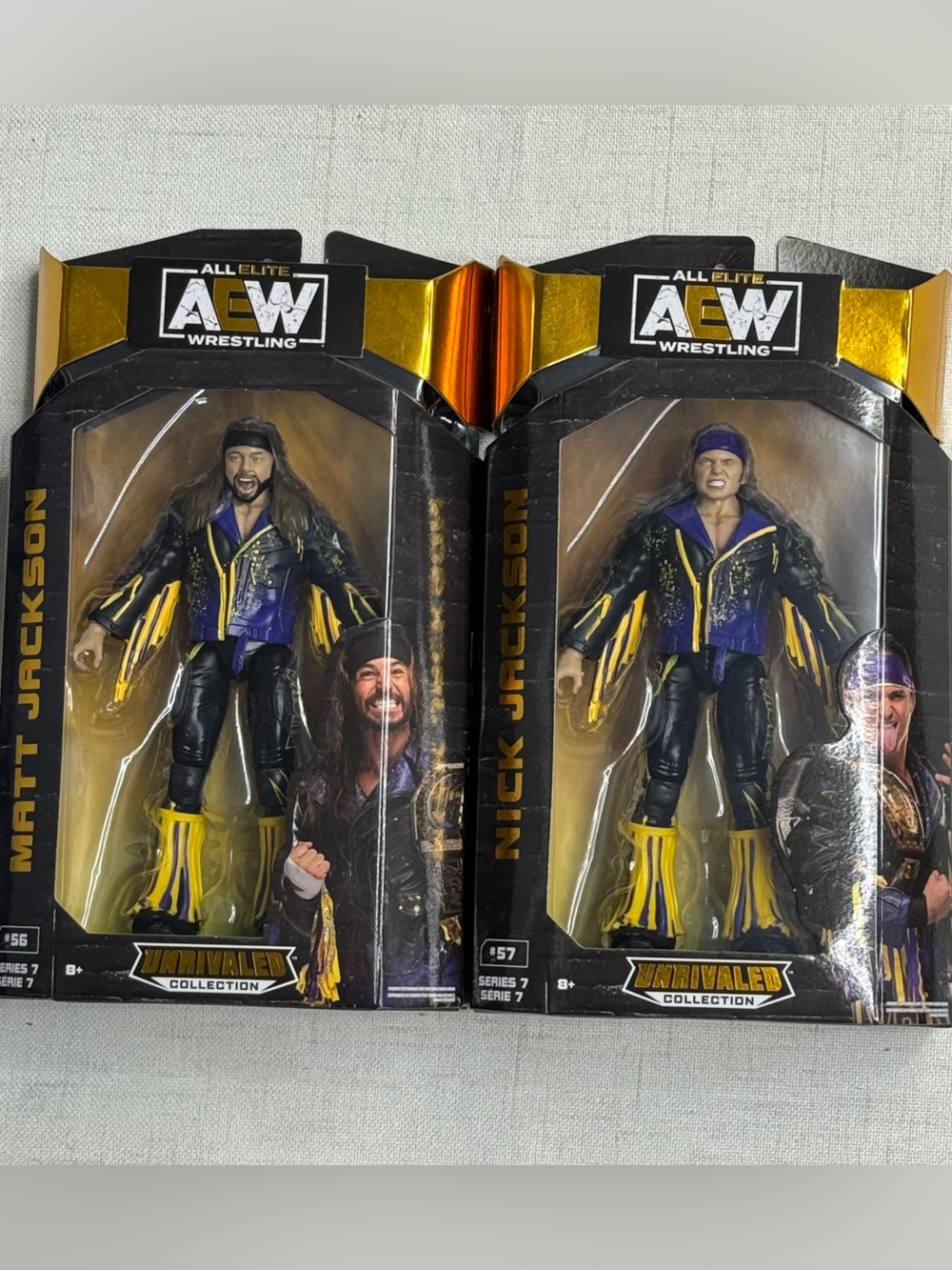 2021 AEW Jazwares Unrivaled Series 7 #56 #57 Nick & Matt Jackson the young bucks